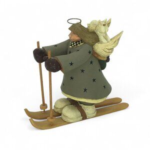 Williraye Studio Coyne's & Co Angel On Skis w/Cat Backpack Figurine WW2355